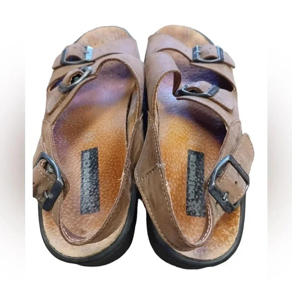 Romika Brown Leather Adjustable Open Toe Sandals Size 39 - Picture 6 of 8
